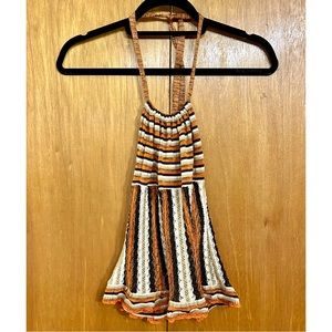 MOSHINO Cheap & Chic: Multicolor Crochet-Knit Halter Top